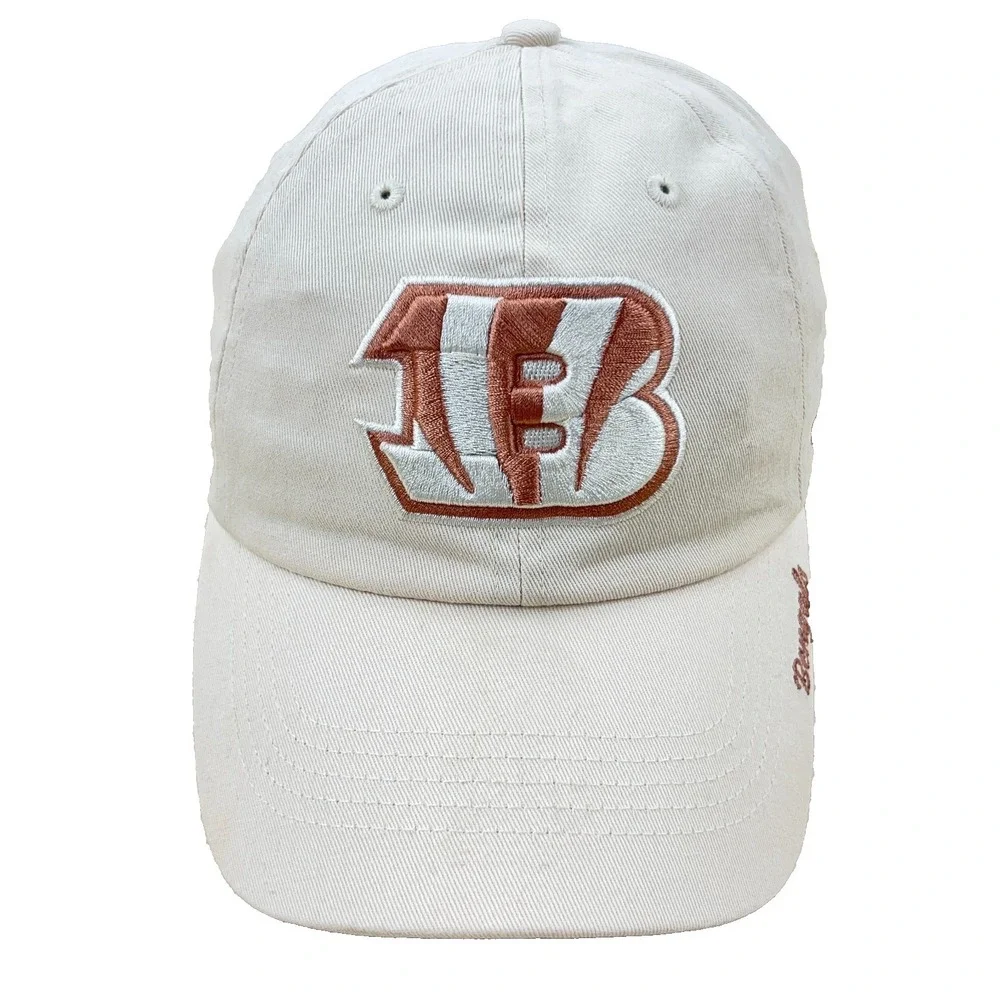 Cincinnati Bengals Hat Cap Strap Back Womens Tan Rose Gold Ladies Dad Adjustable